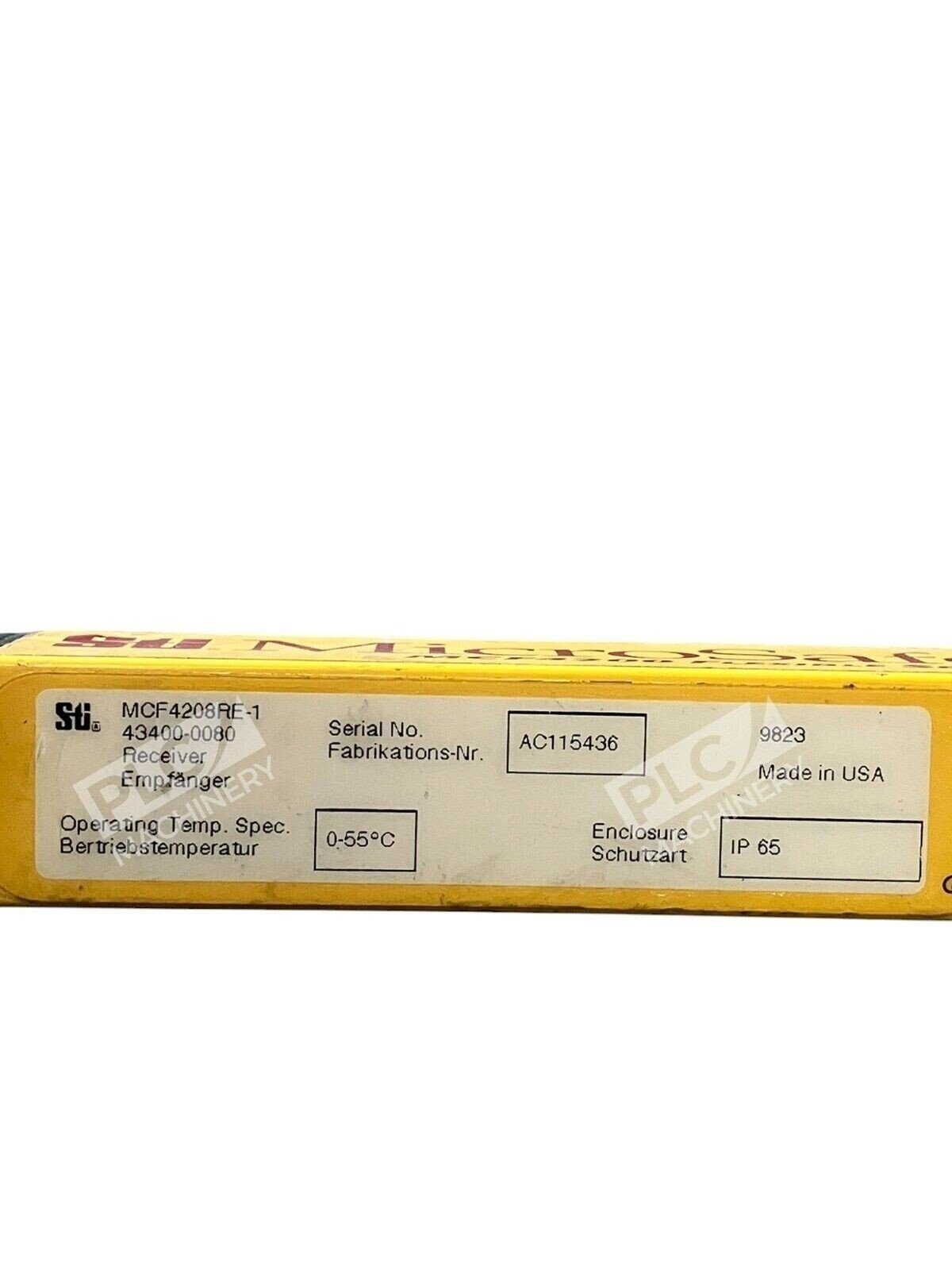 Sti 28485-0010 MCF4200 MicroSafe Light Curtain Reciever MCF4208RE-1 - Image 3