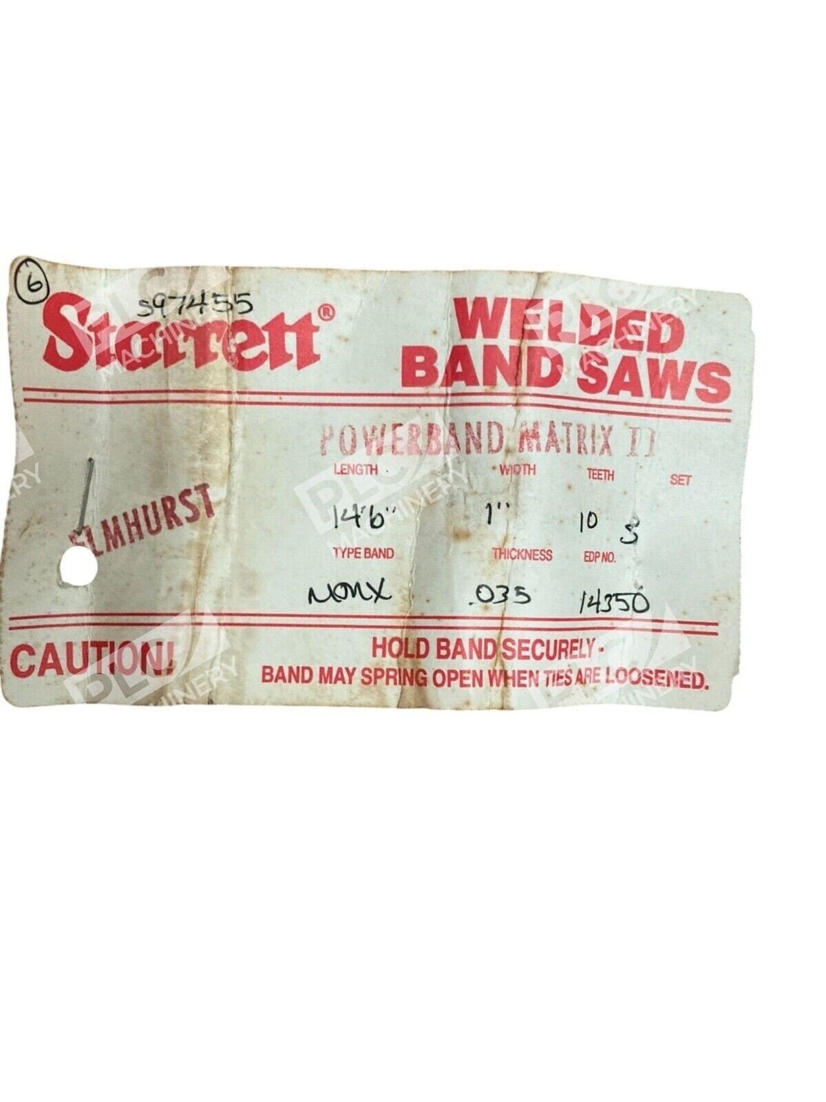 Starrett Powerband Matrix II .035 Thickness 14' 6" Length Welded Band Saws 4-6/S - Image 3