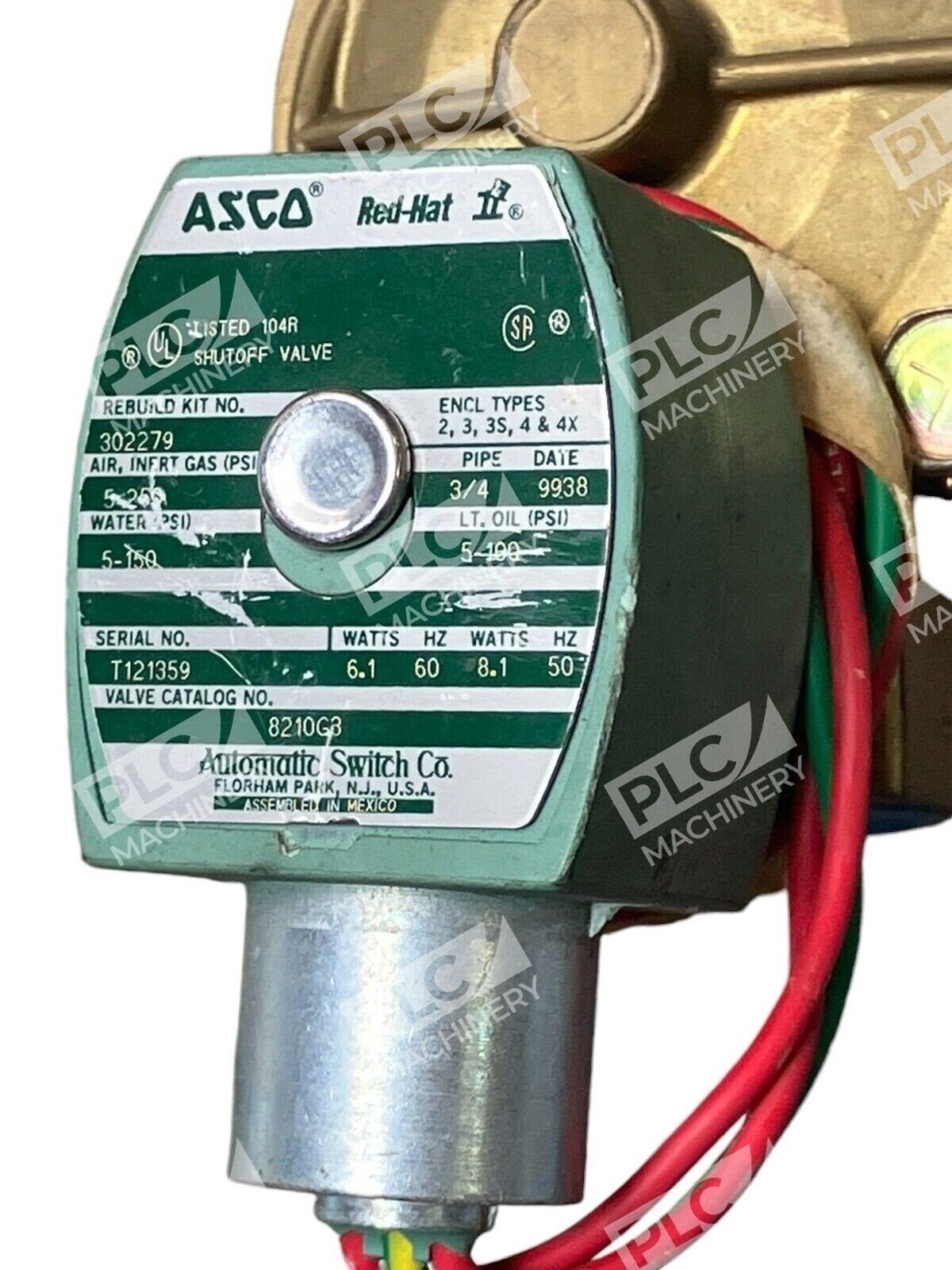 Automatic Switch Co ASCO Red-Hat II Solenoid Valve 8210G3 - Image 2