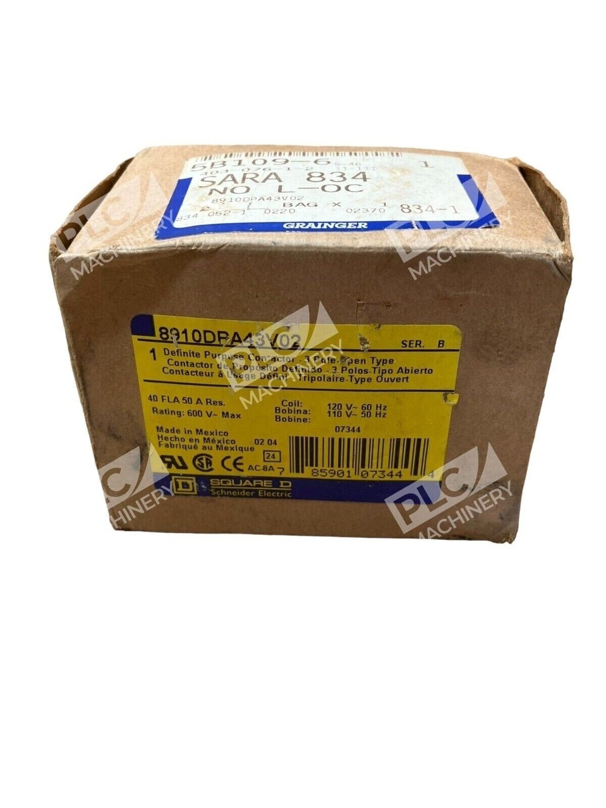 Square D 8910DPA43V02 /B Definite Purpose Contactor 50A