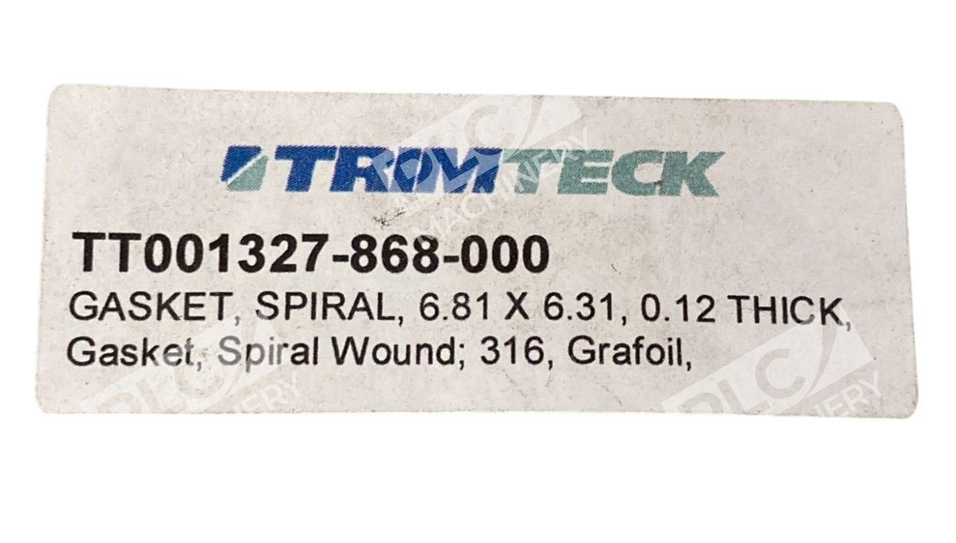 Trimteck 6.5X6" 0.12" Thick 316 Grafoil Spiral Wound Gasket TT001327-868-000 - Image 2