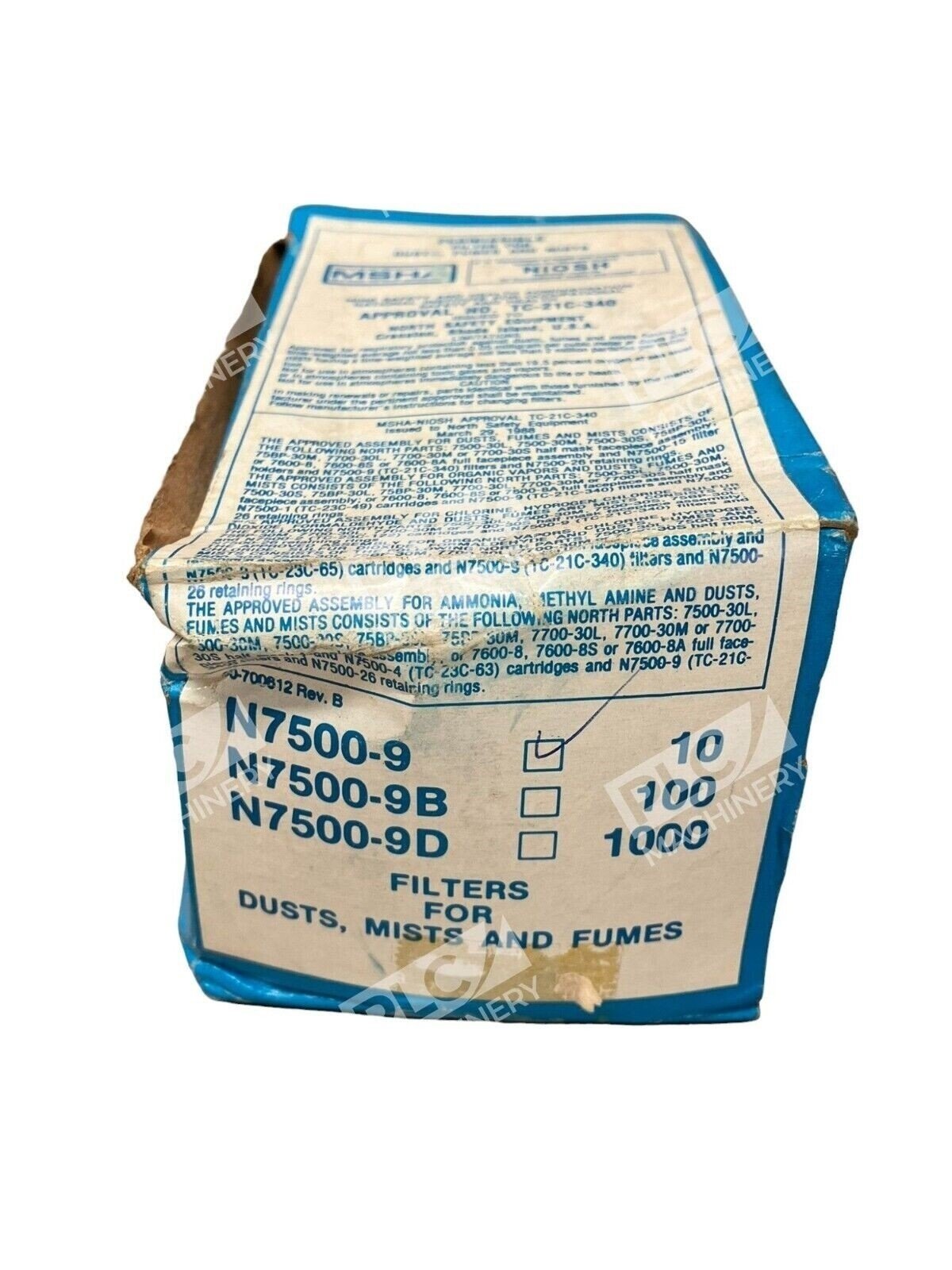 North N7500-9 Filter For Dusts, Fumes and Mists (Box of 10)