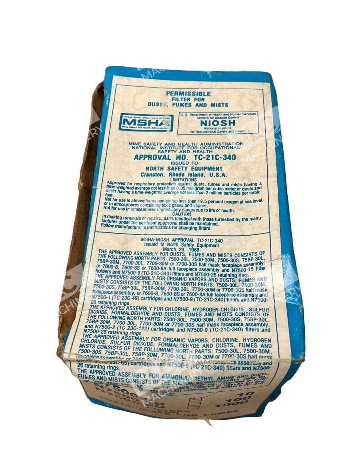 North N7500-9 Filter For Dusts, Fumes and Mists (Box of 10) - Image 2