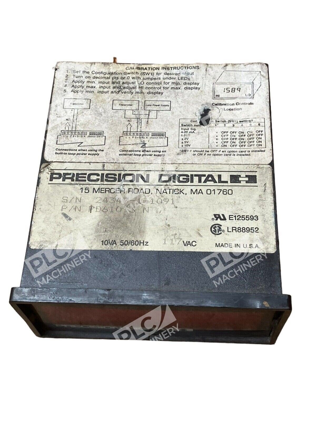 Precision Digital PD610-3-N Digital Panel Meter 10VA 50/60Hz 117VAC - Image 2