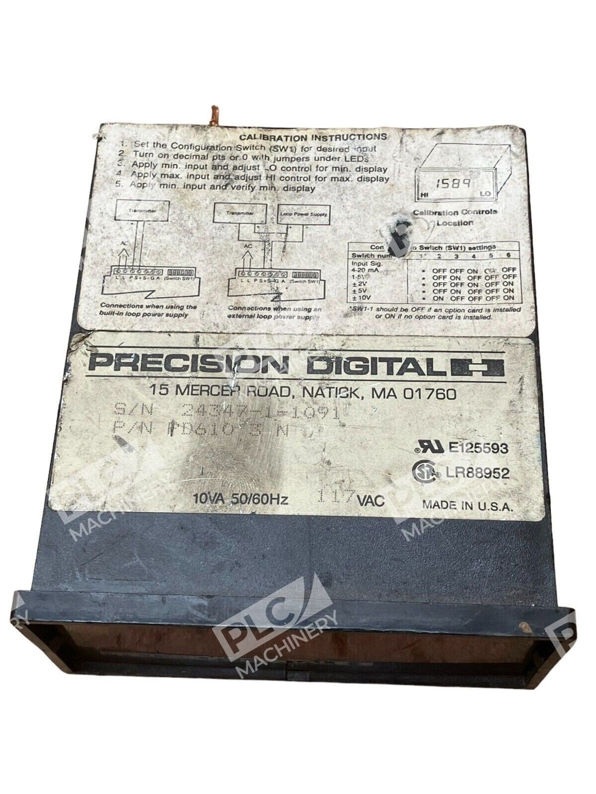 Precision Digital PD610-3-N Digital Panel Meter 10VA 50/60Hz 117VAC - Image 4
