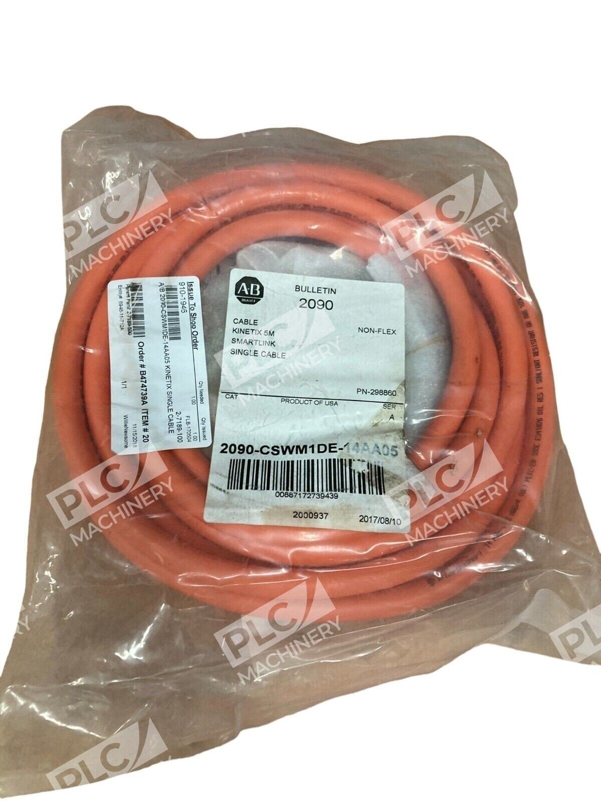 Allen Bradley 2090-CSWM1DE-14AA05 /A Cable Kinetix 5m Smartlink Single Non-Flex