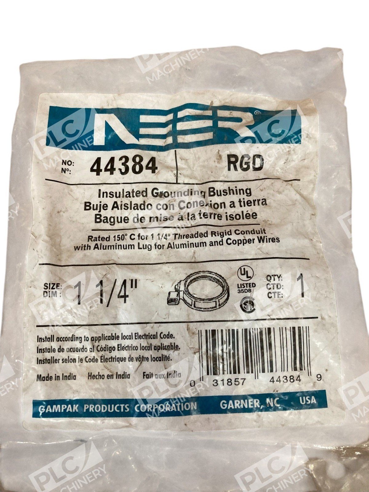 Neer RGD 1-1/4" Insulated Grounding Bushing 44384 - Image 2