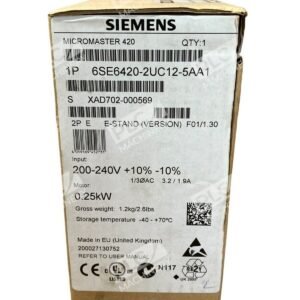 Siemens 6SE6420-2UC12-5AA1 Micromaster 420