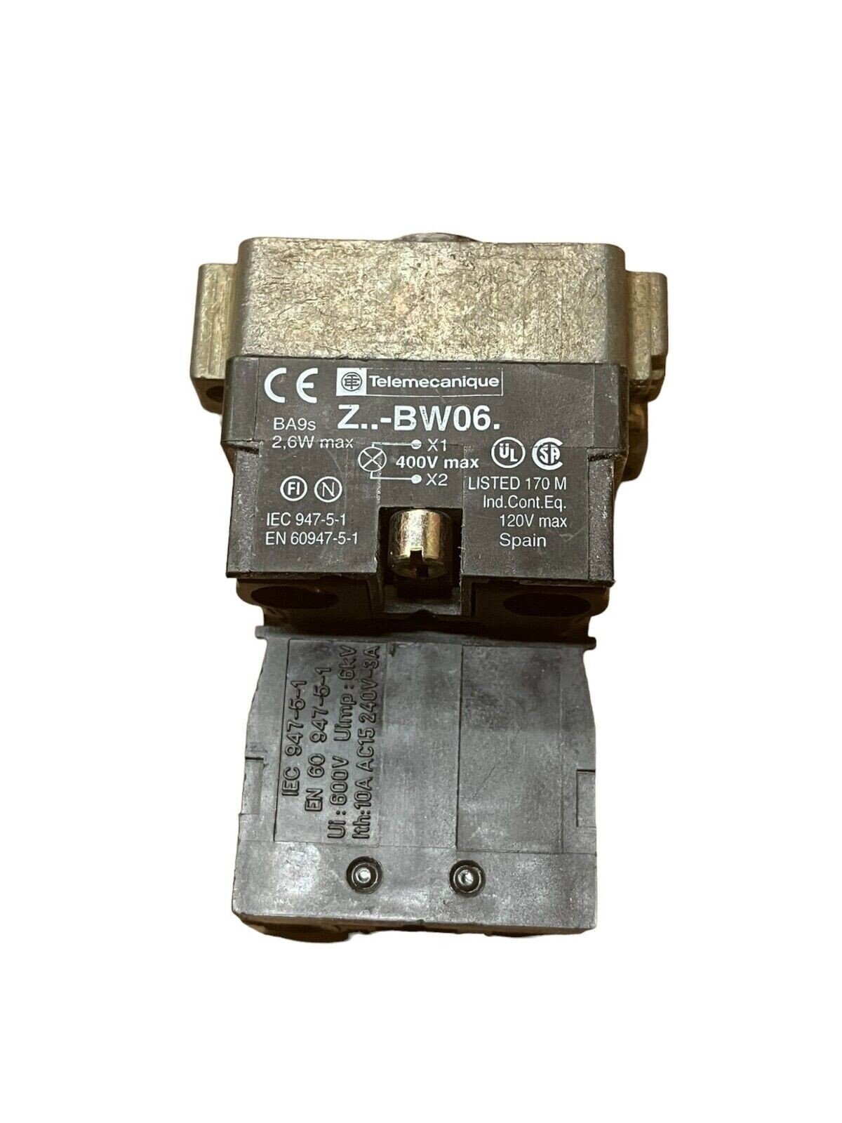 Telemecanique ZB2BW061 Light Module 10A 400VAC (lot of 3) - Image 6