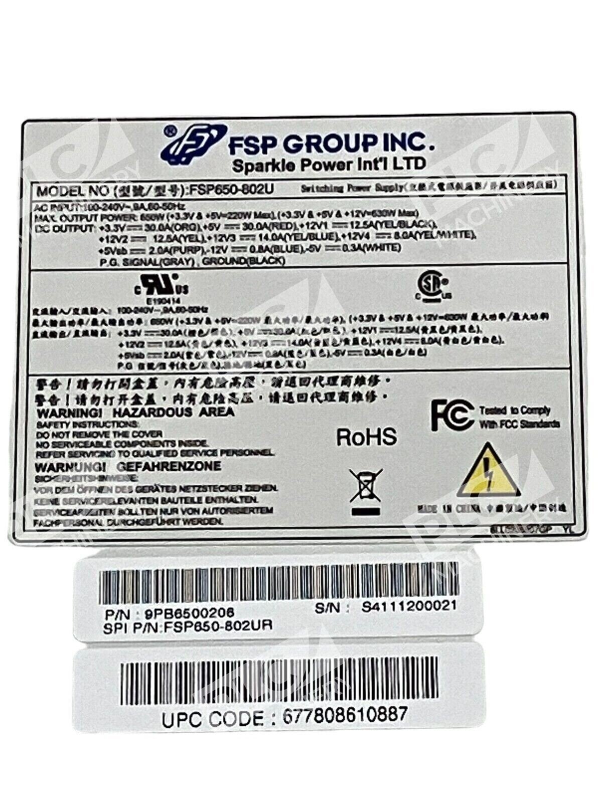 FSP FSP650-802U Server Power Supply NEW - Image 2