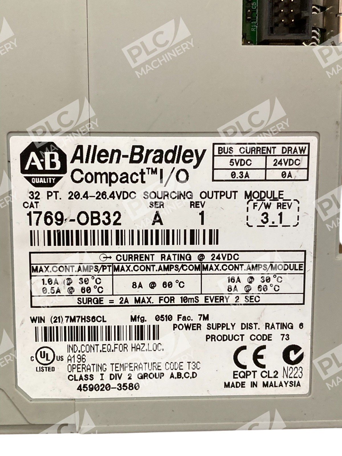 Allen Bradley AB 32PT Compact I/O Sourcing Output Module 1769-OB32 /A - Image 7