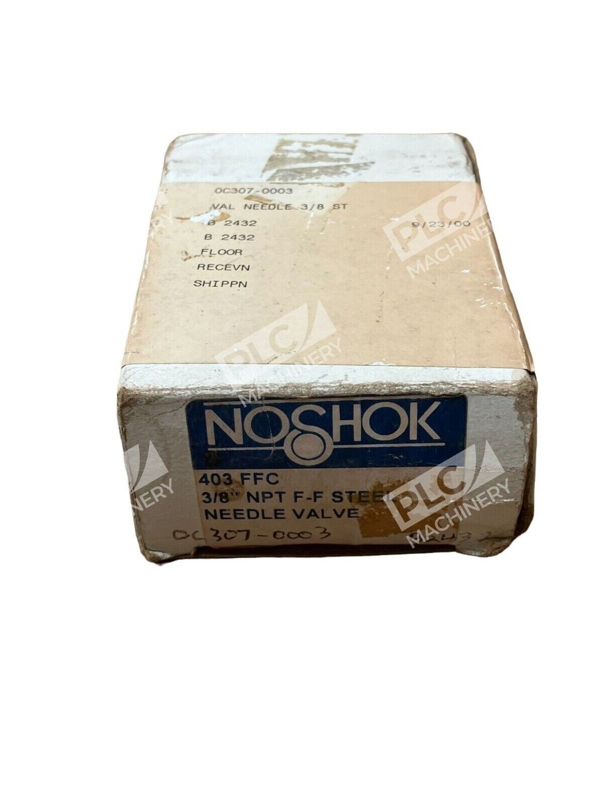 NOSHOK 403-FFC Needle Valve, Hard Seat, 3/8'' NPT, Female-Female, Steel