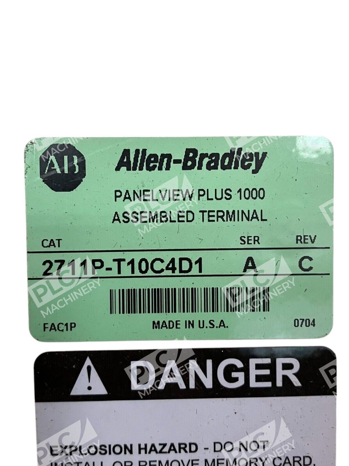 Allen Bradley Panelview Plus 1000 Assembled Terminal 2711P-T10C4D1 /A - Image 3