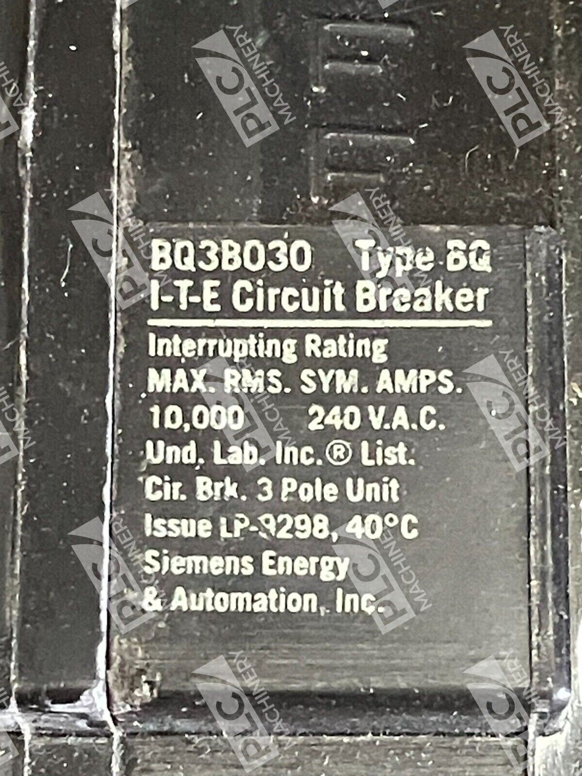 Siemens ITE 30A Circuit Breaker BQ3B030 - Image 3
