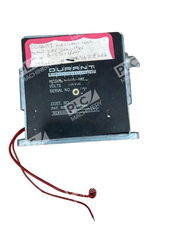Durant 6 Digit Mechanical Totalizer Counter 6-CS-1-RMF - Image 2