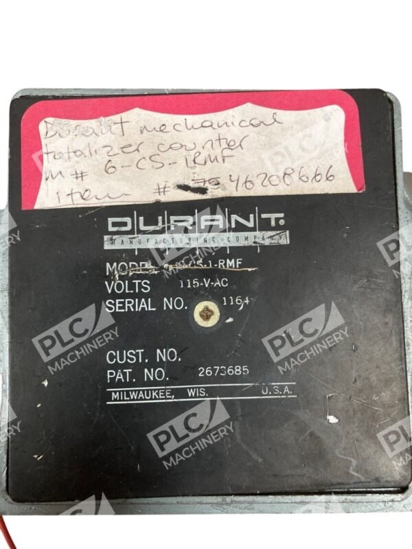 Durant 6 Digit Mechanical Totalizer Counter 6-CS-1-RMF - Image 3