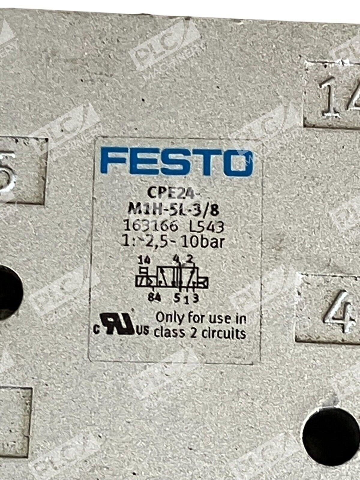 Festo 164166 LS43 1:2 5-10bar Valve CPE24-M1H-5L-3/8 w/ Festo MSEB-3-24VDC - Image 2