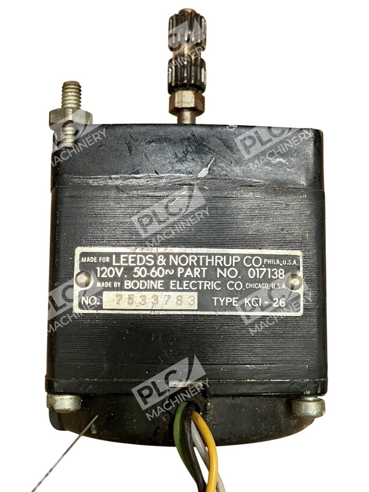Leeds & Northrup Co Bodine 120V KCI-26 Motor 017138 - Image 2