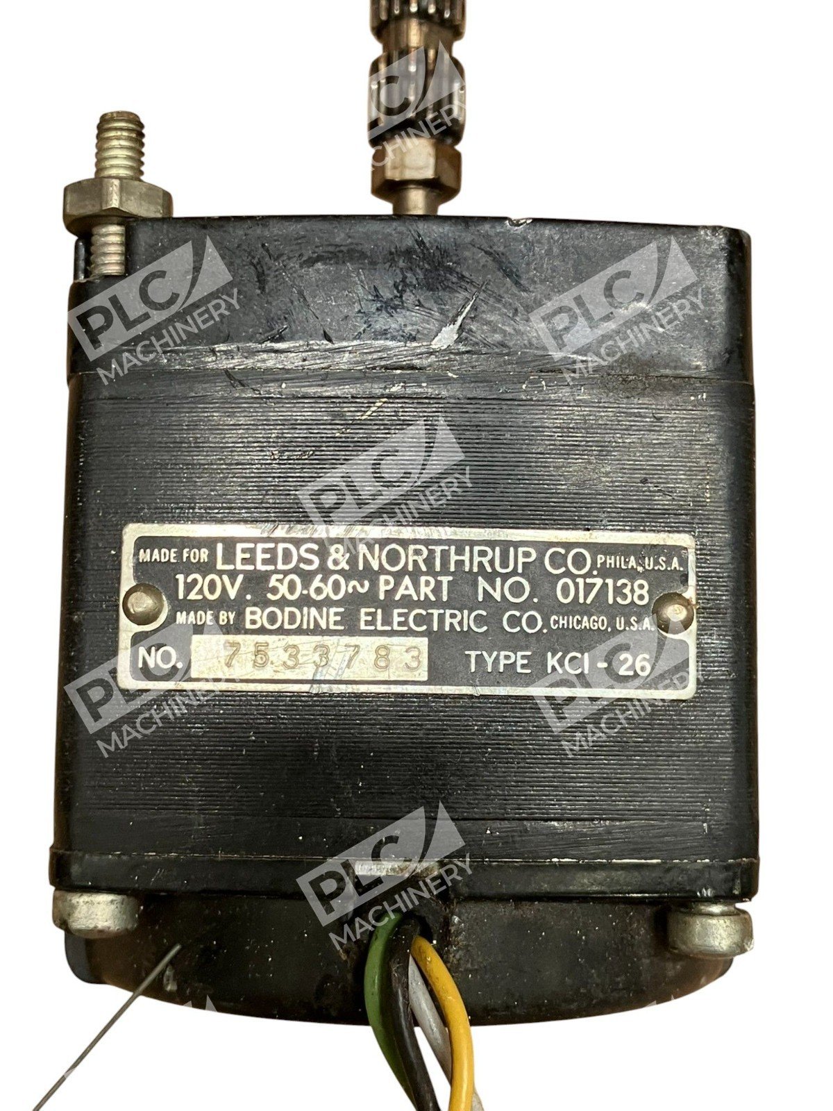 Leeds & Northrup Co Bodine 120V KCI-26 Motor 017138 - Image 3