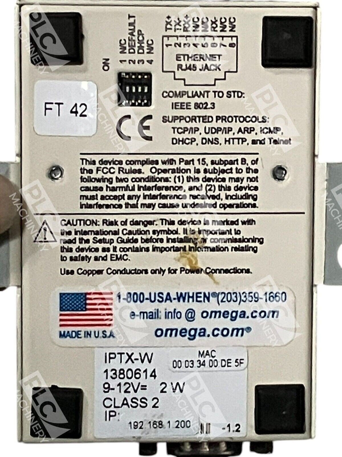 Omega IPTX-W Pressure Temperature i.Server MicroServer 1380614 - Image 2