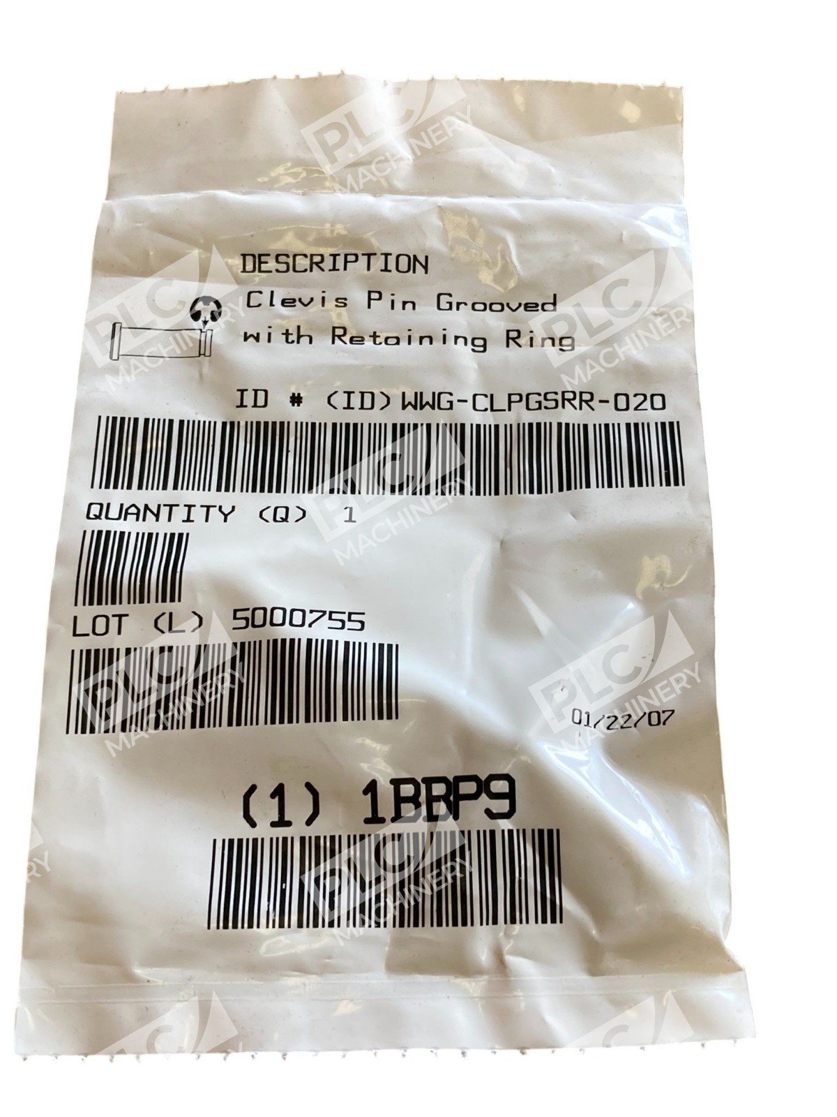 1BBP9 Grooved Clevis Pin