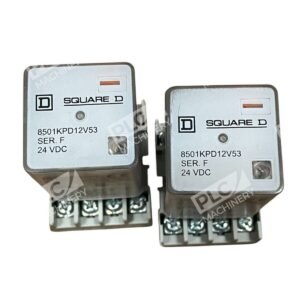Square D 24VDC Relay 8501KPD12V53 /F With Square D Base 8501NR51 /B (lot of 2)