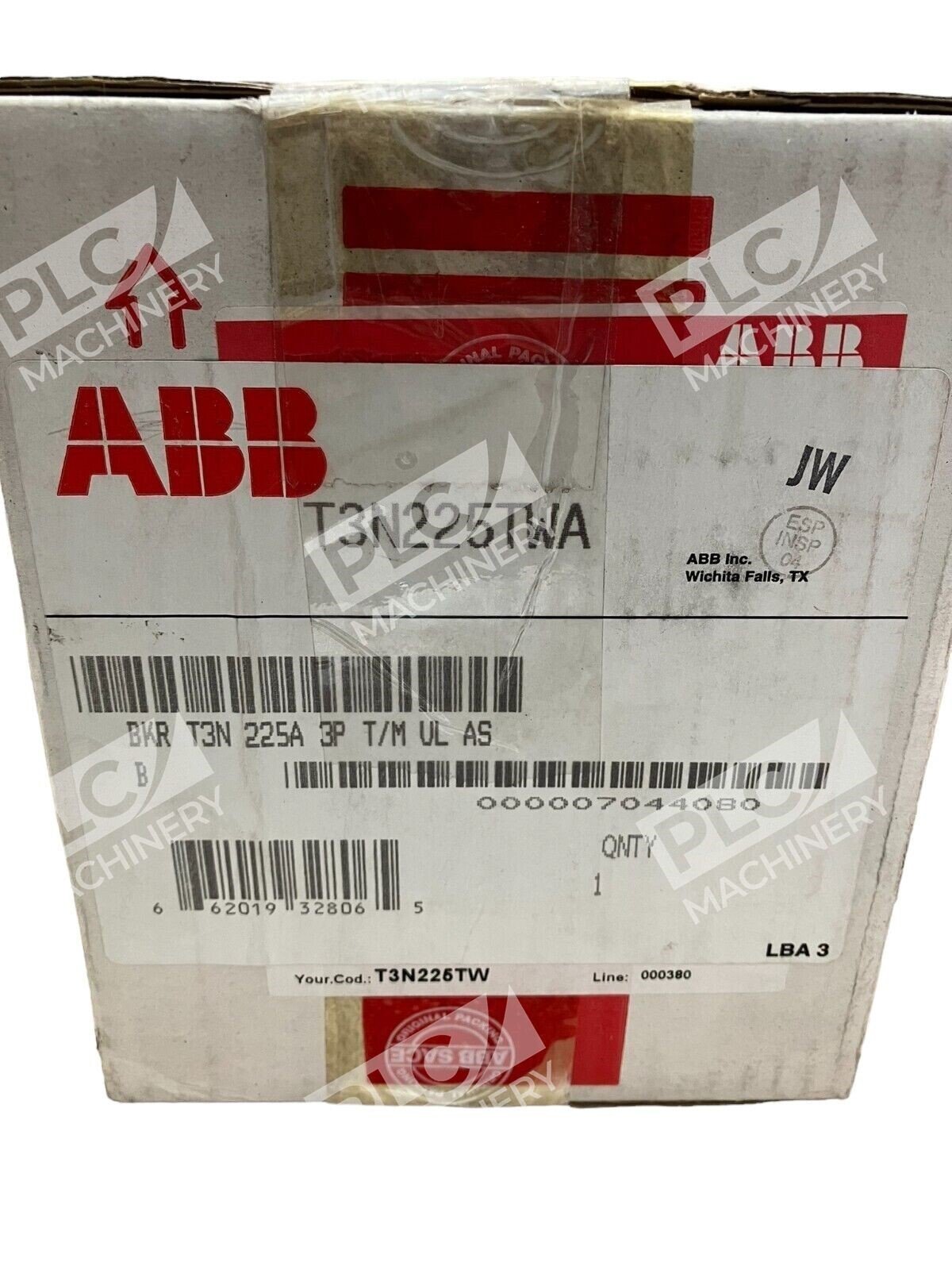 ABB Tmax T3N Circuit Breaker T3N225TWA