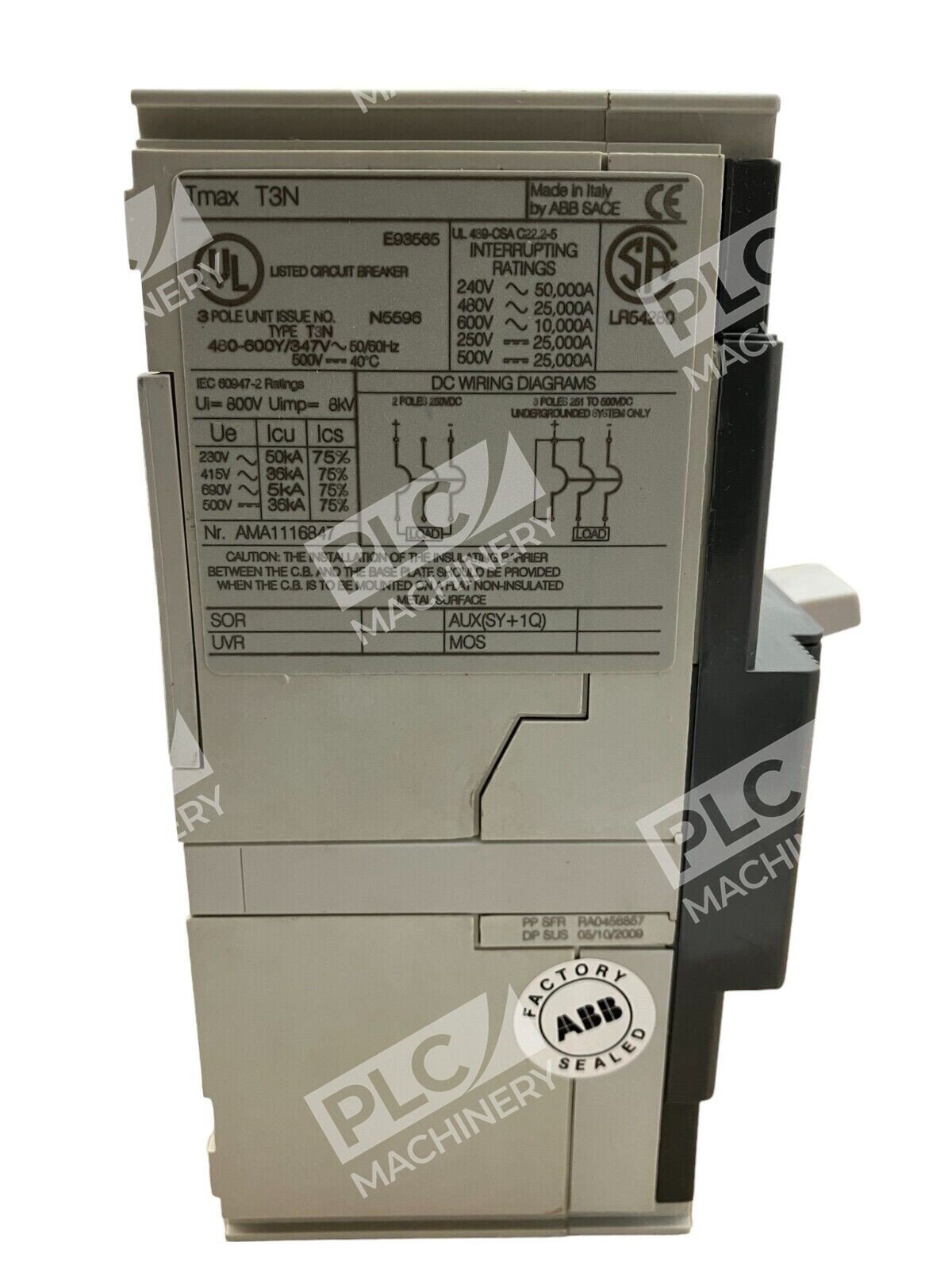 ABB Tmax T3N Circuit Breaker T3N225TWA - Image 5