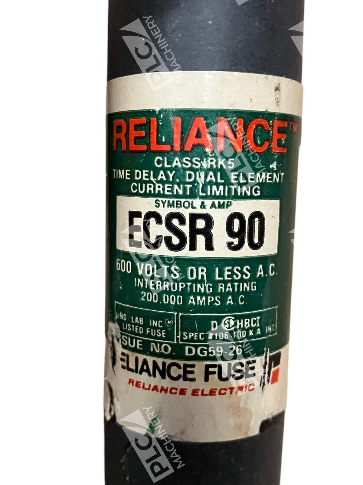 Reliance Electric Reliance Fuse DG59-26 90A 600VAC Fuse ECSR90 - Image 2