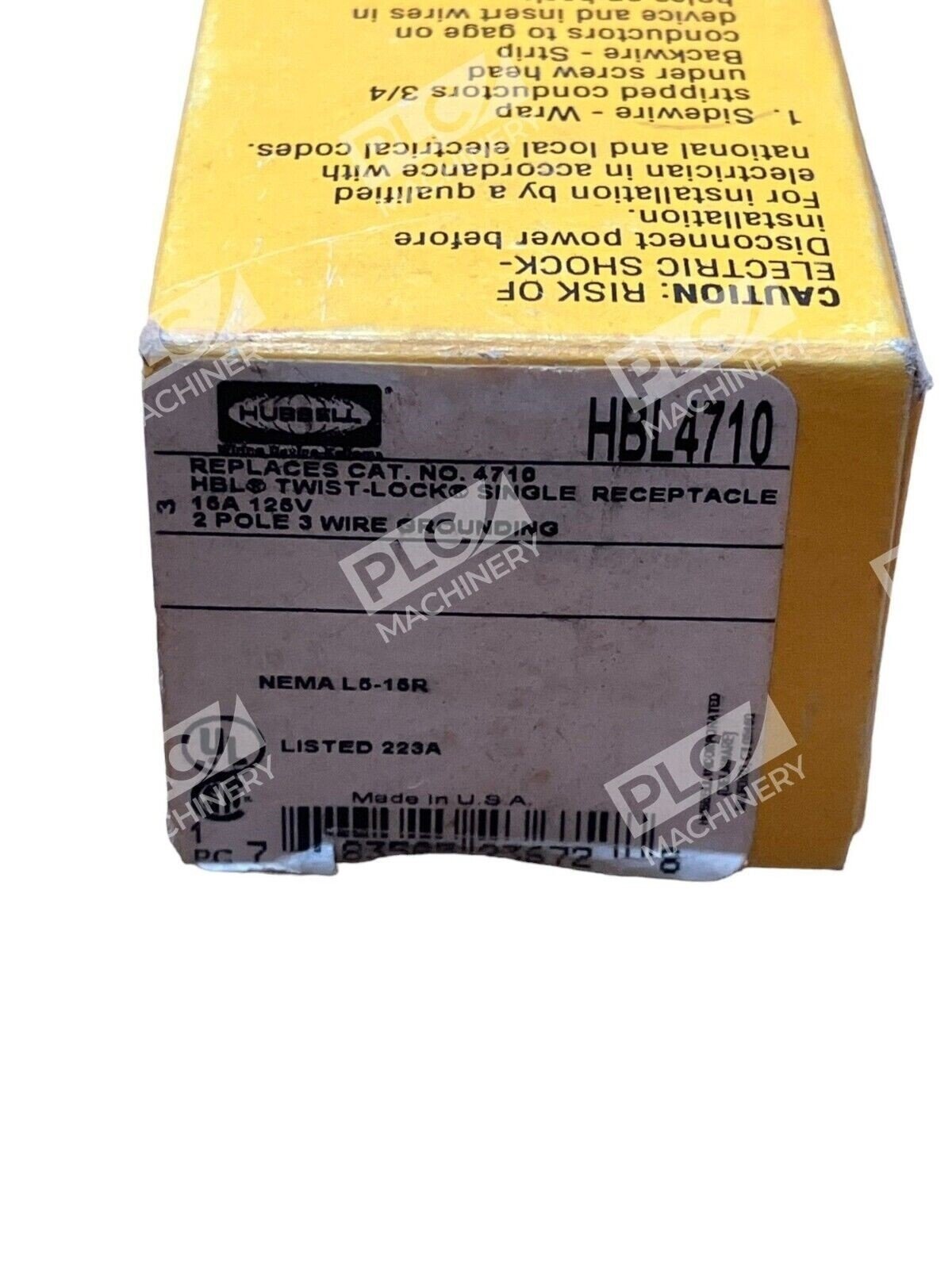 Hubbell HBL4710 Twist-Lock Single Receptacle