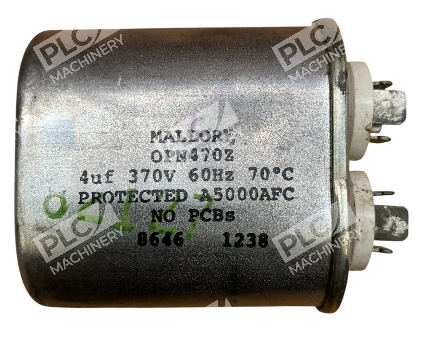 Mallory 4uf 370V 60Hz 70C Protected A5000AFC Capacitor OPN470Z