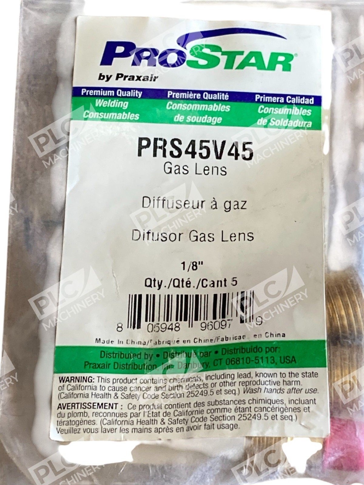 Praxair ProStar 45V45 1/8" Difusor Gas Lens PRS45V45 (Bag of 3) - Image 2