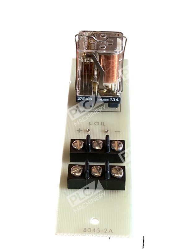 27E128 Relay Socket W/ 24VDC R10-E1-W2-V700 Relay W/ PCB Circuit Board 8045-2A - Image 3