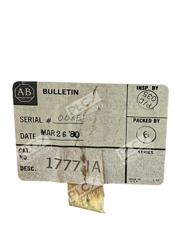 Allen Bradley 1777-IA AC Input Module - Image 2