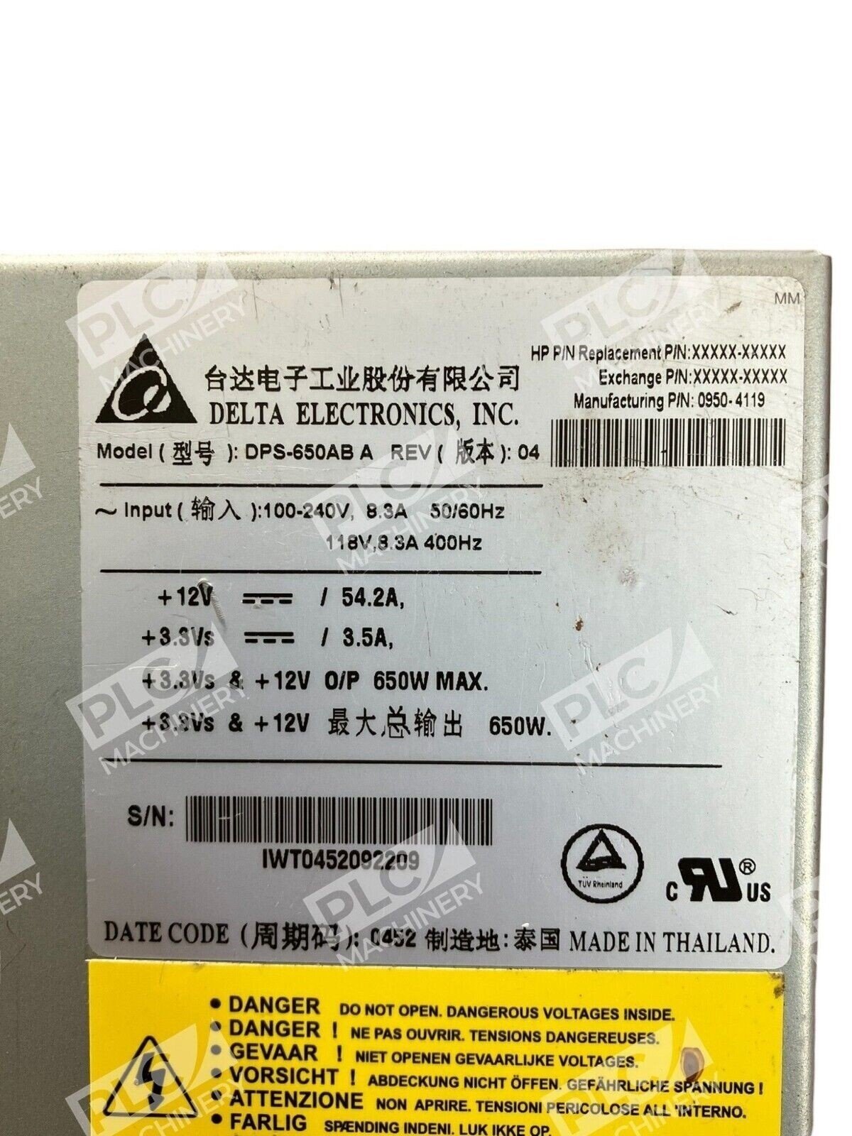 Delta Electronics DPS-650AB A Power Supply 0950-4119 - Image 3