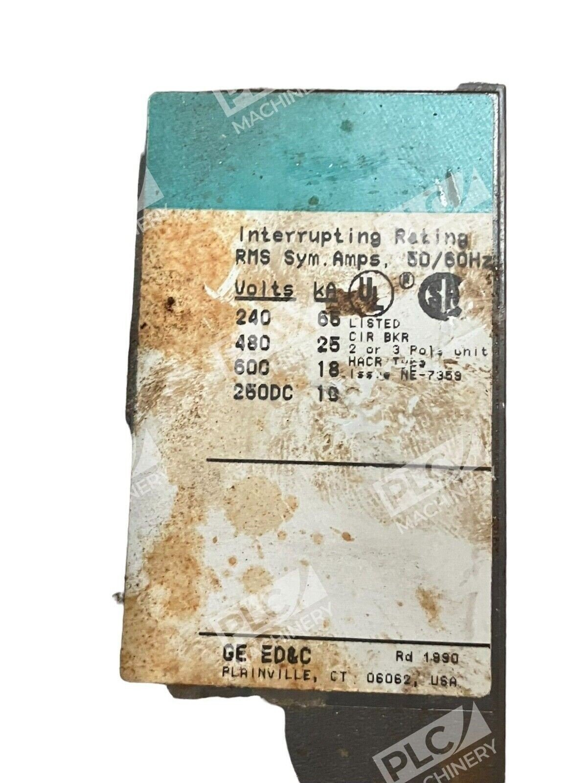 General Electric THED136015 Hi-Break Circuit Breaker 15A 600VAC 250VDC 3 Pole - Image 3