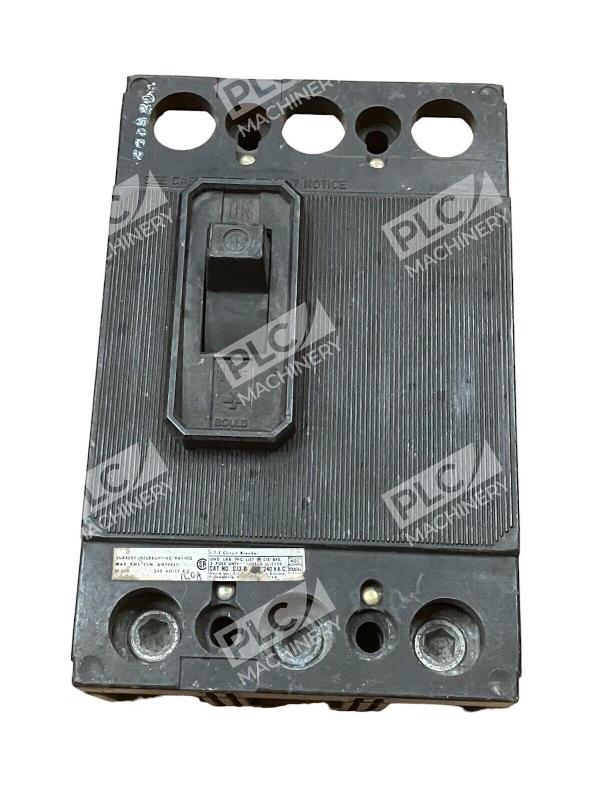 Goulde QJ3-B150 I-T-E Circuit Breaker 150A 3 Pole 240VAC