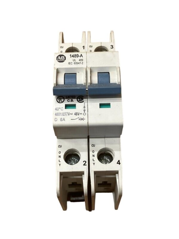 Allen Bradley 1489-A2D060 /A 2 Pole Circuit Breaker 6A