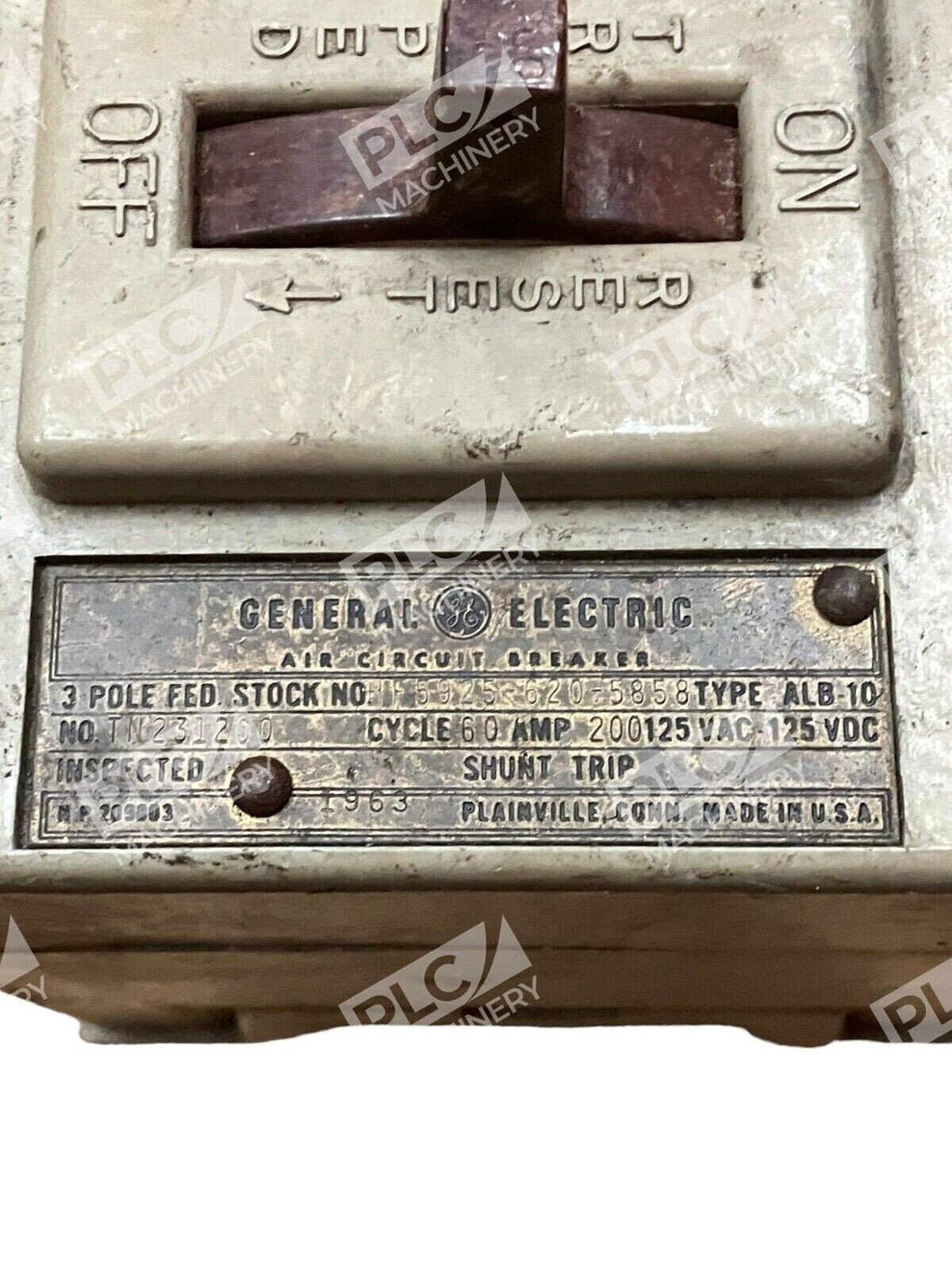 General Electric TN231200 Air Circuit Breaker 200A 60Hz 125VAC HF5925-620-5858 - Image 2