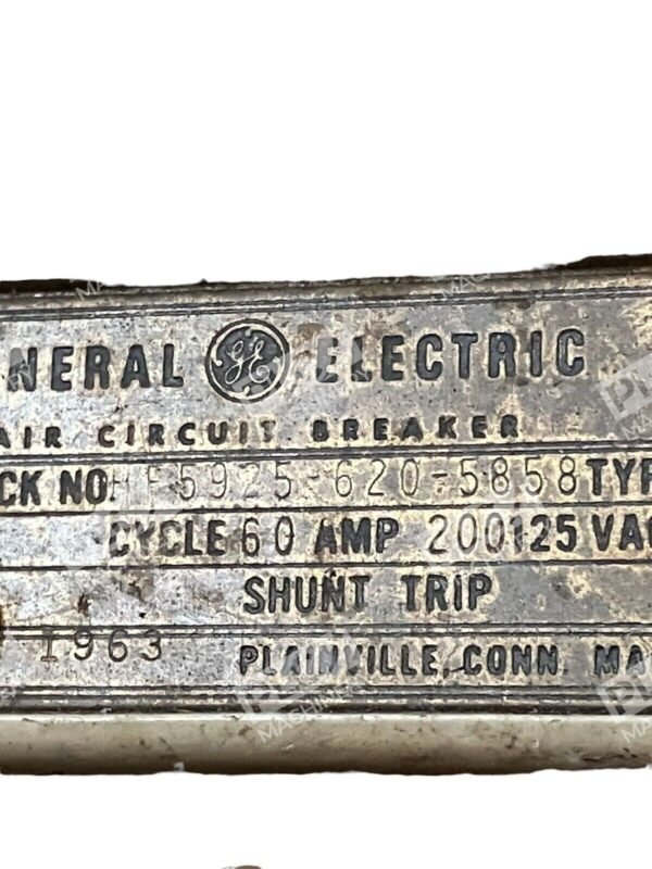 General Electric TN231200 Air Circuit Breaker 200A 60Hz 125VAC HF5925-620-5858 - Image 4