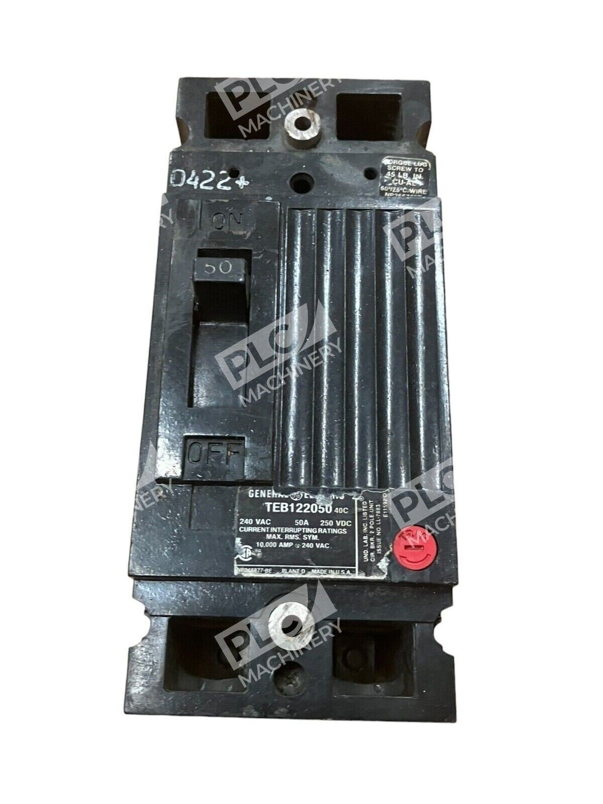 General Electric TEB122050 Circuit Breaker 50A 240VAC 250VDC