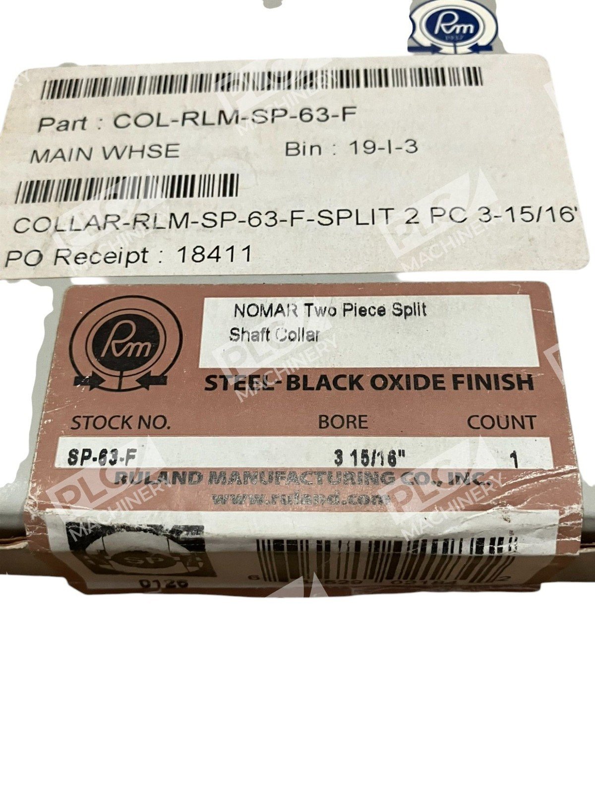 Ruland 3-15/16" Bore NOMAR Two Piece Split Shaft Collar SP-63-F - Image 2
