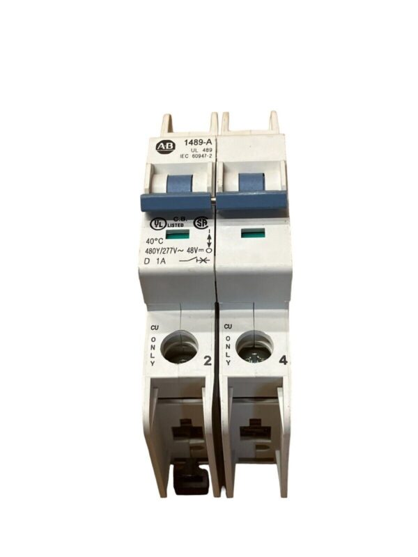 Allen Bradley 1489-A2D010 /A 2 Pole Circuit Breaker 1A