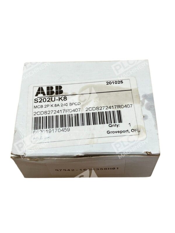 ABB S202U-K8 2 Pole Circuit Breaker 8A