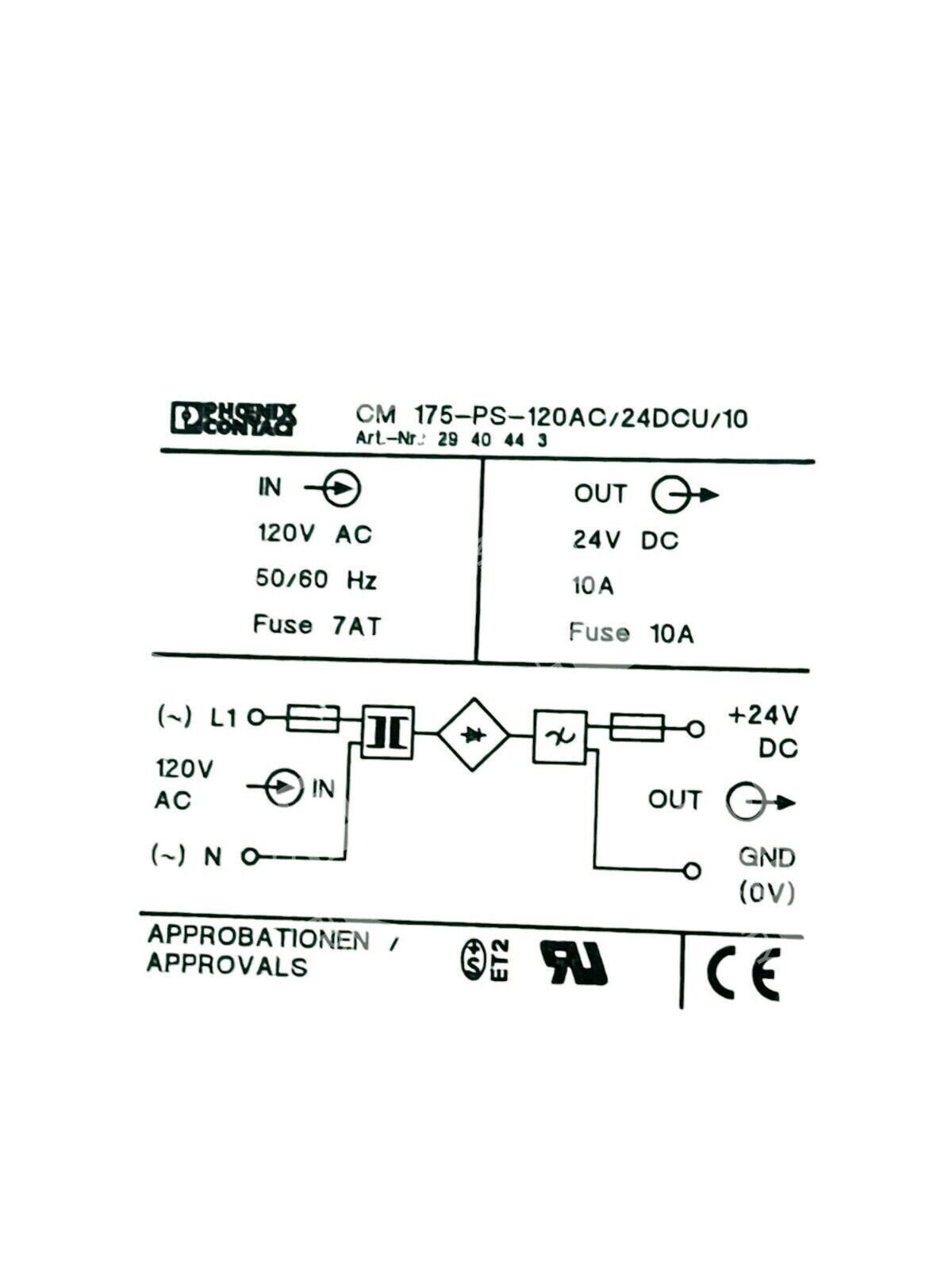 Phoenix Contact CM 175-PS-120AC/24DCU/10 - Image 3