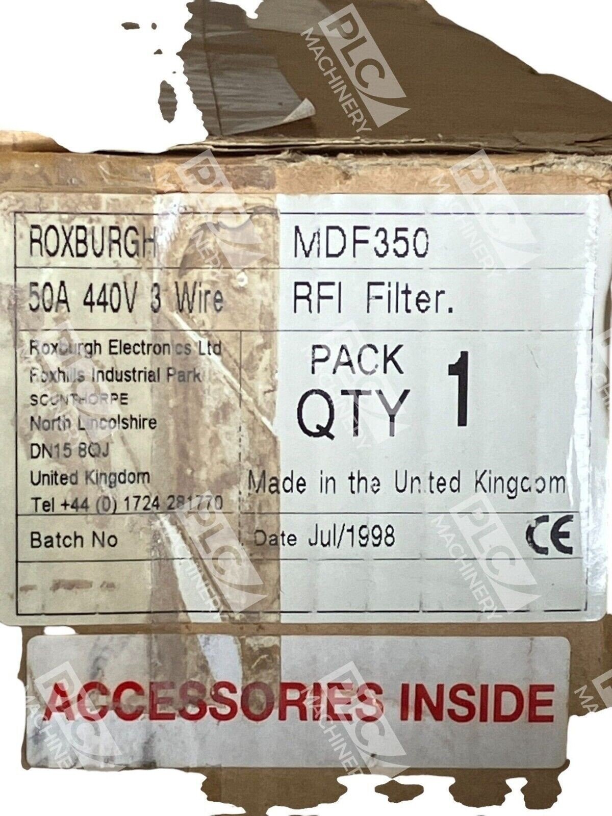 Roxburgh 50A 440V 3 Wire RFI Filter MDF350 - Image 3