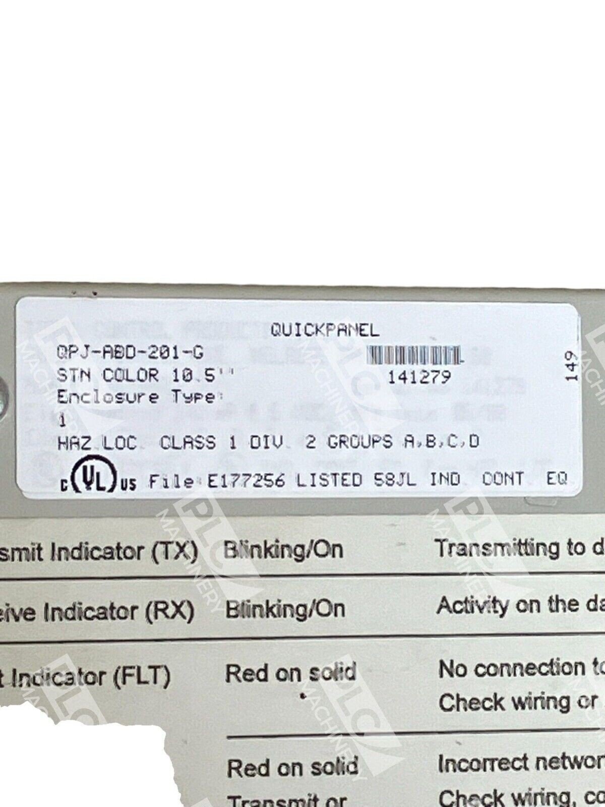 General Electric STN Color 10.5" Quickpanel QPJ-ABD-201-G - Image 5