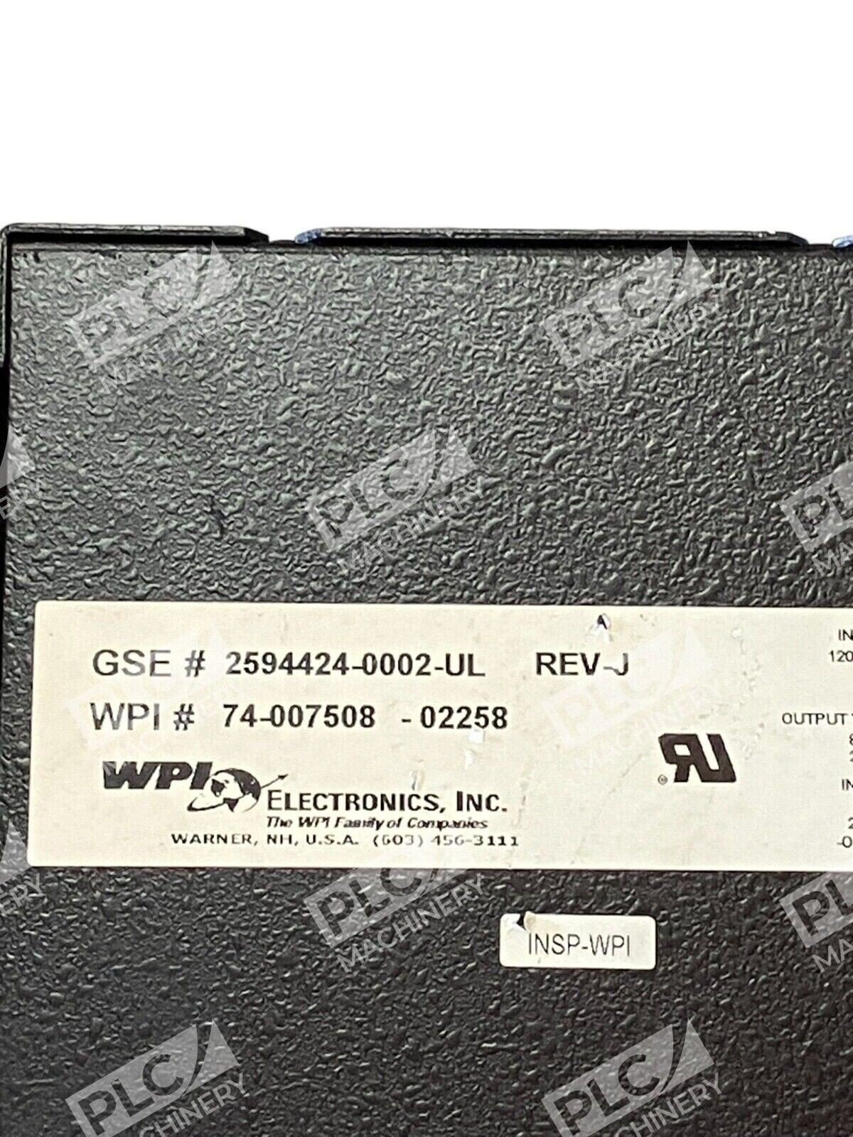 WPI Power Supply GSEProcess Solutions MUX/EXC PS 74-007508-02258 2594424-0002-UL - Image 3