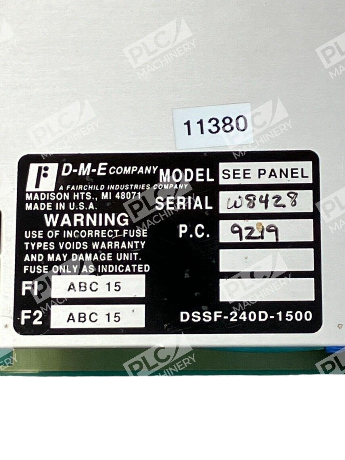 DME Fairchild Temperature Controller 240VAC 15A DSSF-240D-1500 DSS-15-G - Image 2