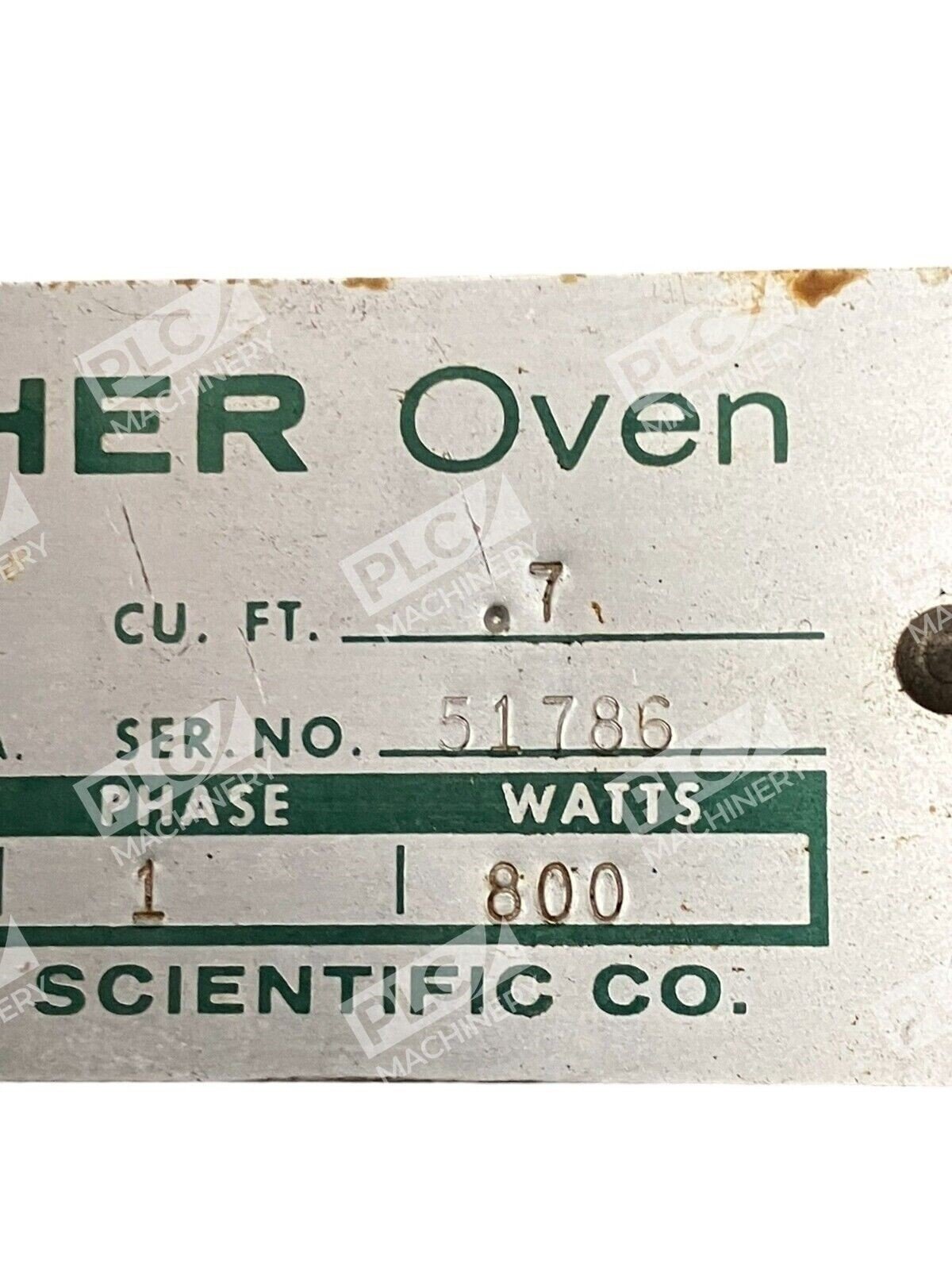 Farrington E-264 Fisher Scientific Oven 115V 1Ph 800W .7CuFt - Image 3